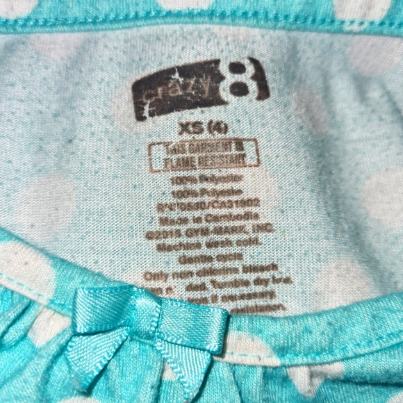 5/$20 Girl's green polkadot dress Sz 4 - Picture 3 of 3